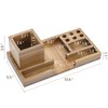 MyGift Acacia Solid Wood Desktop Stationery Holder - Sticky Note