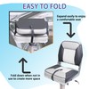 Vancus Boat Seats Low Back, Marine Fold-Down Fishing Boat Chairs