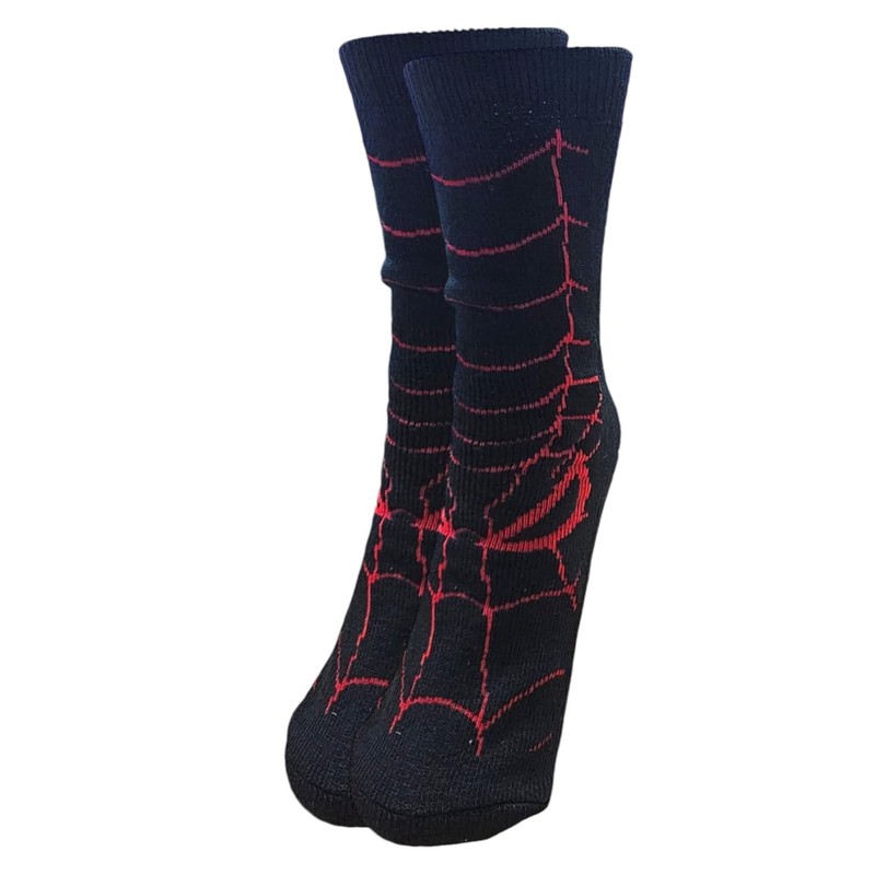 ShopMCR 2 Pairs Boys Thermal Spider Web Socks – Multipack