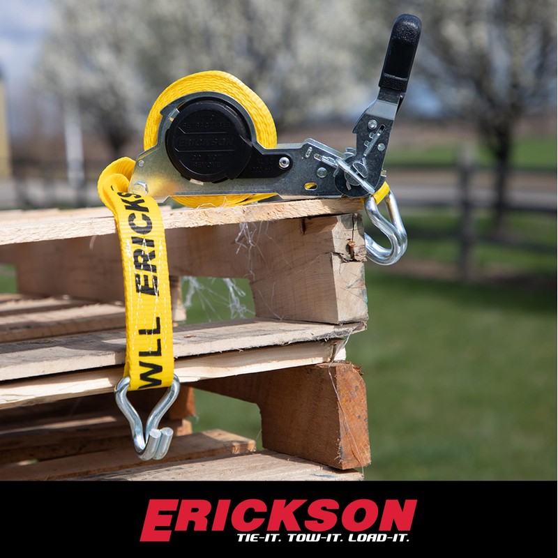 Retractable Ratchet Tie Down 1.5 inch x 16 feet Self-Locking