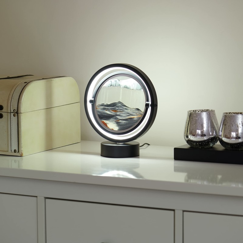 Auraglow LED Sandscape Table Touch Lamp - 3D Moving Sand