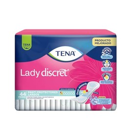 TENA Lady Discret Panti Protectores Largos, 44 piezas