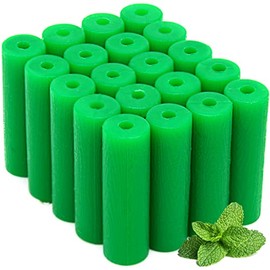 20 piezas de cheques retenedores para asientos alineadores – Bandeja alineadora perfumada a menta – Chewies de silicona suave para tirantes transparentes – Incluye 4 fundas reutilizables individuales