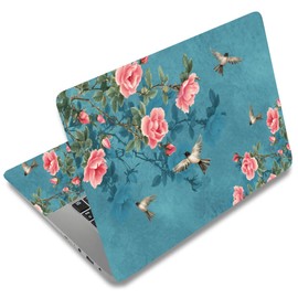 SUPERDANT Flowern And Bird Laptop Skin Birds And Branches Laptop Sticker PVC Sticker Dustproof Waterproof Art Sticker Protective Film 12" 13" 13.3" 14" 15.4" 15.6" Notebook Art Sticker