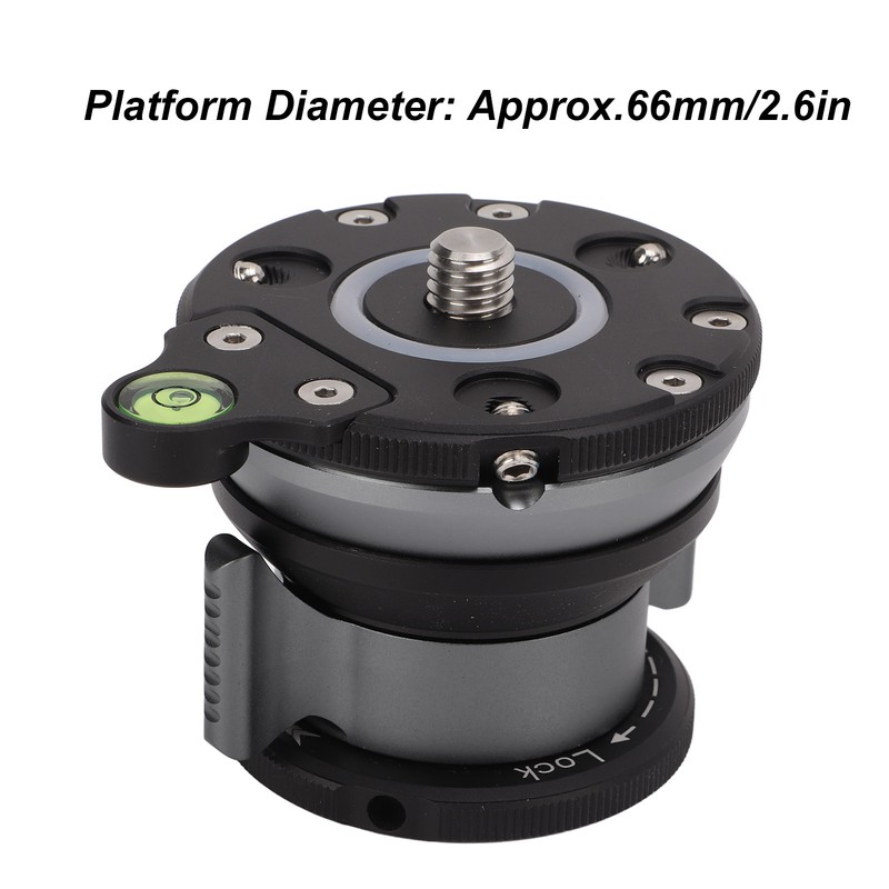 Aluminum Alloy Tripod Leveling Base with Bubble Level for Nikon