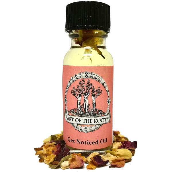 Get Noticed Oil 1/2 oz | for Hoodoo Voodoo Wiccan Pagan Spells & Rituals | Handmade with Herbs & Essential Oils.