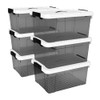 Cetomo 15L*6 Plastic Storage box, Tote box,Organizing Container with Durable