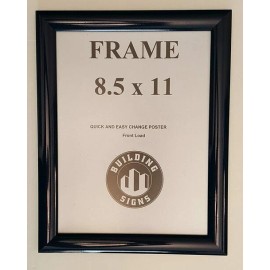 BUILDINGSINGS.COM Front Load Snap Poster/Picture Frame/Snap Frame Black, 8.5X11-REF24-1
