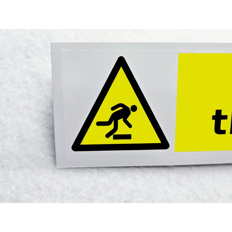 Mind the Step Warning Sticker Waterproof Outdoor Vinyl Sticker 150