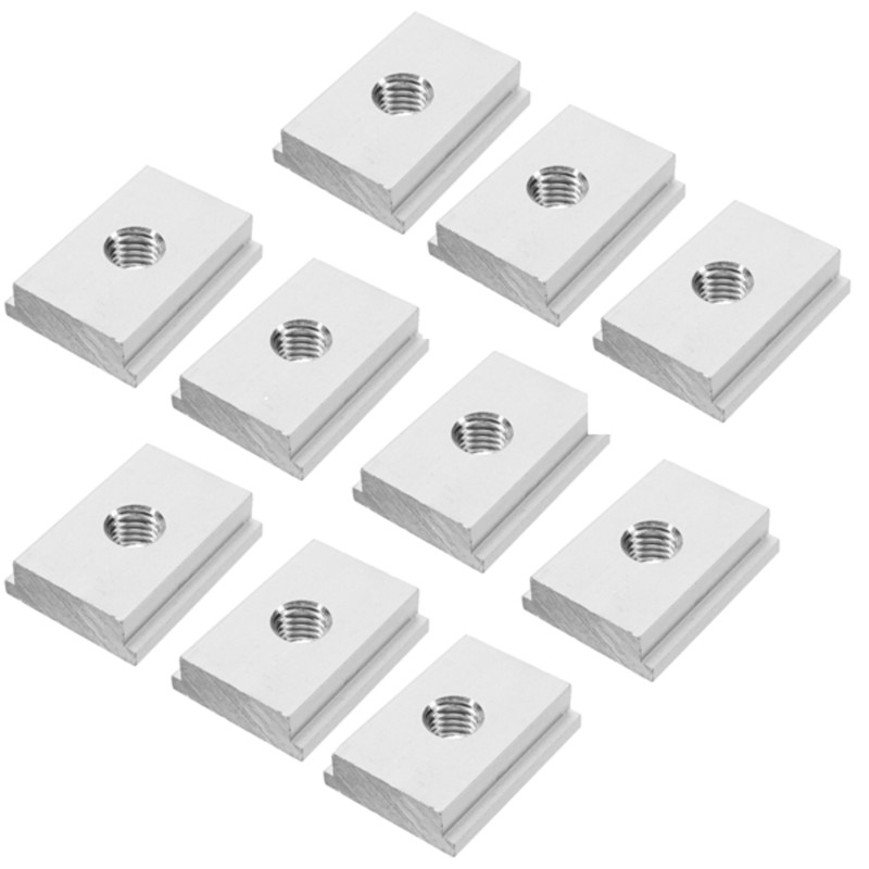 10 x T Slot Nuts Aluminium Sliding T Nuts Threaded