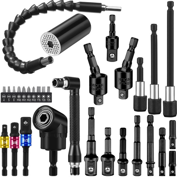 31 Pcs Flexible Drill Bit Extension Set Drill Bit Extension