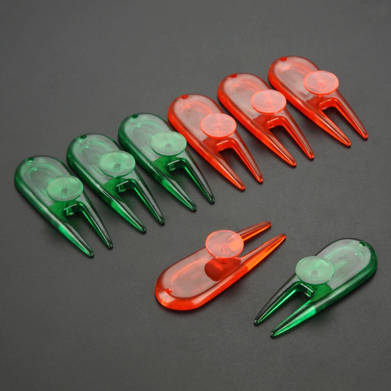 Golf Ball Marker Divot Tool Plastic Pitch Green Golfer Repair