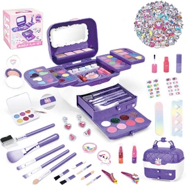 YGKIPEG Makeup Toy, For Girls, Children, Children's Cosmetics, 72 Piece Luxury Set, Pretend Play Set, Makeup Set, 3, 4, 5, 6, 7, 8, 9, 10 Years Old, Gift, Birthday, Makeup, Kids, Christmas, Girls,