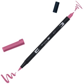 Tombow DUAL BRUSH-817 Marker Pen Double Tip Brush - Mauve Colour