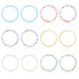 Oyaface 20G Colorful Piercing Retainers Piercingsring Flexible Acrylic Helix Hoop Bioflex Straight L-Shaped Spiral Nose Studs Septum Rings Plastic Nose Pin Ear Studs, Acrylic Bioflex, no gemstone