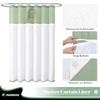 Dynamene Extra Long Shower Curtain, 84 Inch Long Waffle Fabric