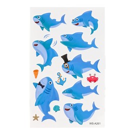 Laroal Tattoos Hai Temporäre Tattoo 10 Blätter Tattoo für Jungen Mädchen Geburtstag Party Gastgeschenke Taschen Füllstoffe