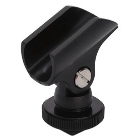 MagZen Universal Microphone Clip Holder for 1/4" Screw Hole, Hot Shoe, Cold Shoe, Hand Microphone, Gun Mic, Stand and Tripod Mount