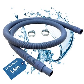 Lichtblau Drain Hose Extension I 1.5 m Complete Set Including Hose Clamps I Washing Machine Dishwasher I Water Drain Hose Universal Manufacturers Independent