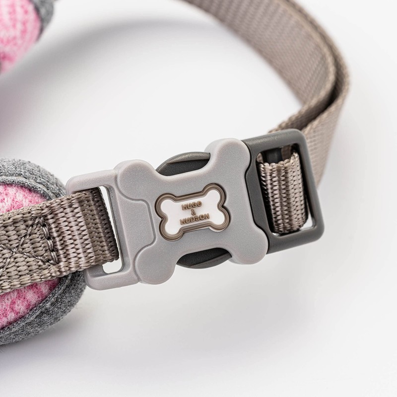 HUGO & HUDSON Tweed Dog Harness No Pull Adjustable Rear