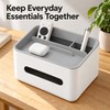 Multifunctional Tissue Box Holder – Plastic Desk Organizer with Remote