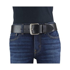 Full Cowhide Leather Belt 5.0 cm - black