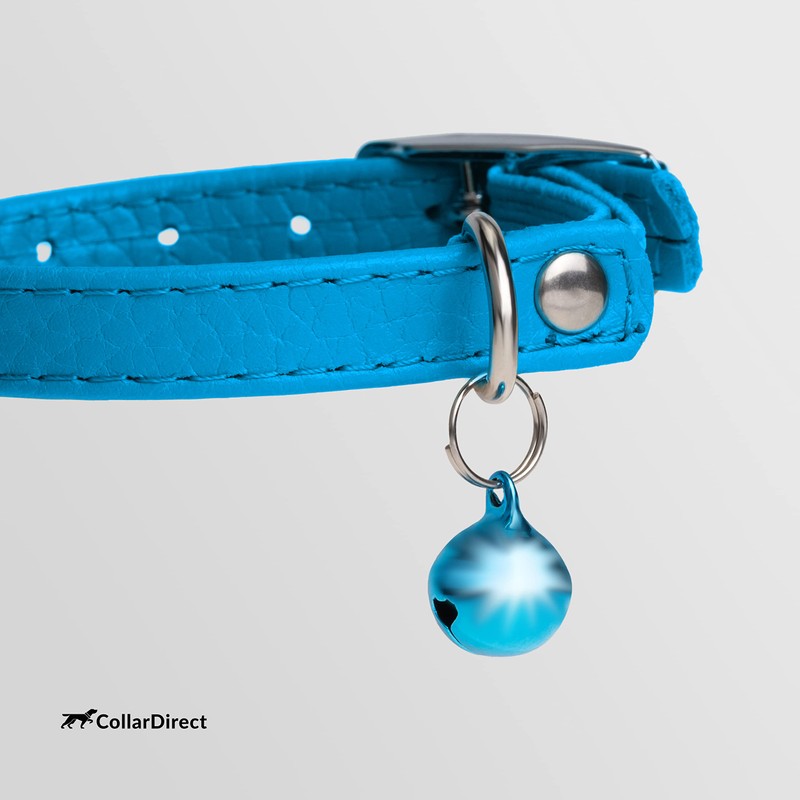 CollarDirect Leather Cat Collar, Cat Safety Collar with Elastic Strap,