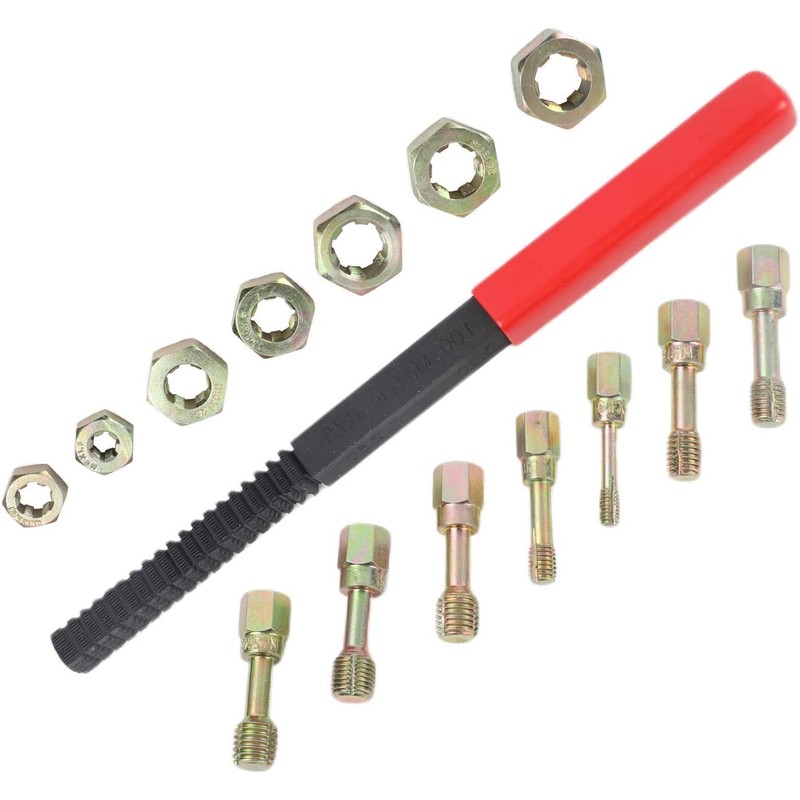 15PCS Metric Thread Restorer Set, Universal Metric Thread Repair Restorer