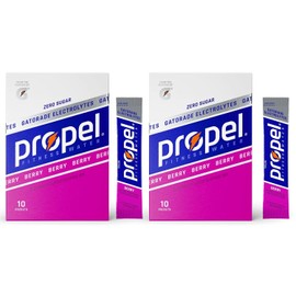 Propel Powder Packets, Berry With Electrolytes, Vitamins and No Sugar, 20 Count (Pack of 2) - in GARIZZE Box
