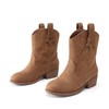 DREAM PAIRS Girls Cowgirl Boots Cowboy Boots with Low Heel
