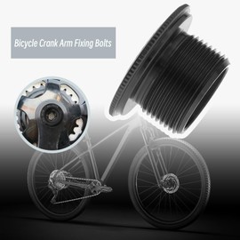 eMagTech Pack of 2 Crank Arm Mounting Screws M19 for Mountain Bike Road Bike Fix Crankset Crank Chain Wheel Made of Aluminium Alloy High Strength for 19 mm Crank Bolt, Black
