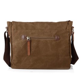 peacechaos Men's Lightweight Vintage Waterproof Canvas DSLR SLR Shockproof Camera Shoulder Messenger Bag Sliing bag Compatible for Canon Sony Nikon (Brown)