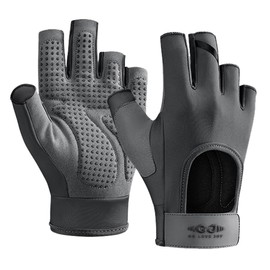 SUJAYU Workout Gloves for Women & Men, Anti-Slip Microfiber Paded Gloves for Weightlifting, Gym Accessories for Exercise Hanging Weightlifting Cycling Pull-ups Rowing (Dark Gray, X-Large)