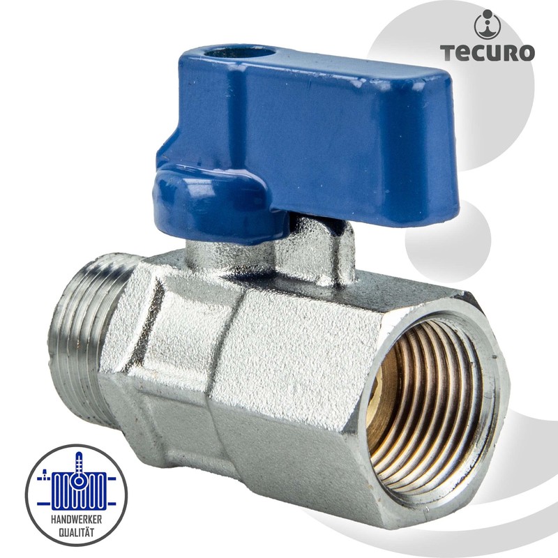 tecuro Mini Ball Valve Internal Thread Rp 3/8 Inch x