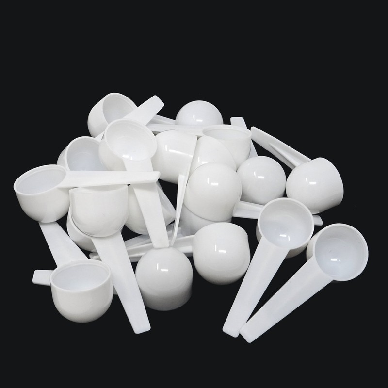 Honbay 20PCS 10ml 5g White Plastic Measuring Spoons Coffee Sugar