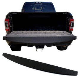 IKON MOTORSPORTS, Tailgate Protector Compatible with 2019-2025 Ram 1500, PP Matte Black Tailgate Cover Moulding Cap Trunk Spoiler Trim Protector