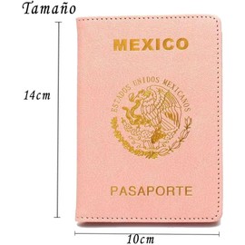 Funda para Pasaporte de Cuero Lumbor37 Protector Organizador de Documentos de Viaje Cartera para Pasaporte de Viaje Familiar para Hombres y Mujeres 3pcs (rojo + rosa + negro)