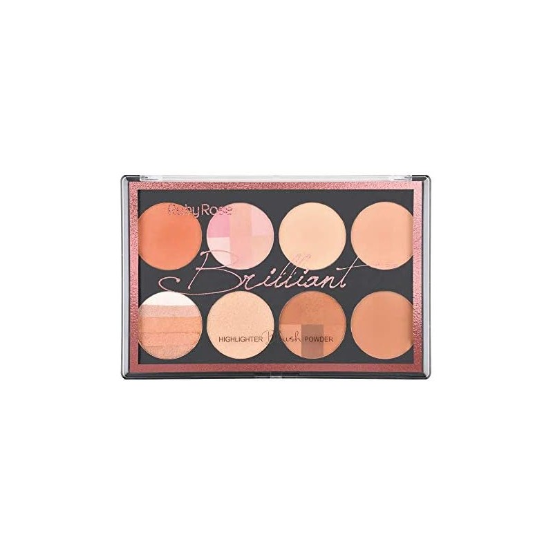 Paleta de Rubor, Iluminadores, Shimmer y Polvos Compactos - Brilliant
