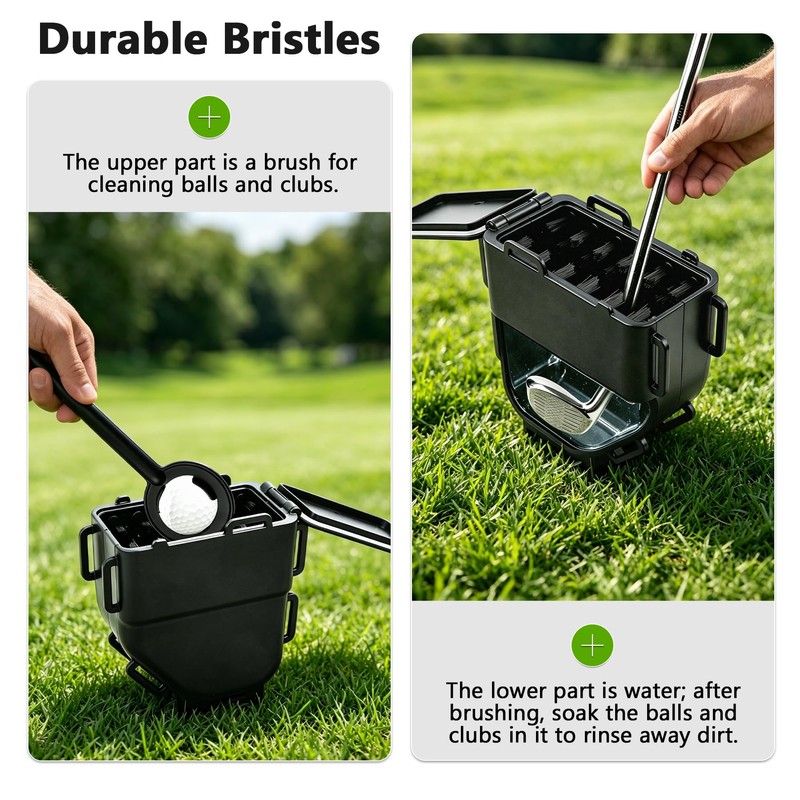 Ruppence Golf Ball Washer Club Head Cleaner Kit, 2-in-1 Portable