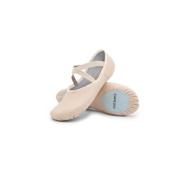 Capezio Women's Leather Juliet Ballet Shoe Flat, Light Pink, 8.5