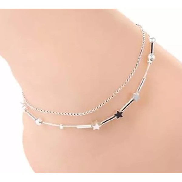 Devastating Designs 2 Pcs 925 Sterling Silver Womens Linked Stars