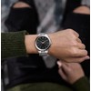 BUREI Watches Men Quartz Waterproof Analog Men Wrist Watch, Black-Silver