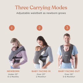 Ergobaby Embrace Cozy Newborn Essentials - Envoltura portabebés (7-25 libras), punto Ponte (rosa rubor