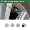 Motoforti Tire Valve Stem Caps Tyre Valve Dust Covers 8x16mm