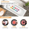 Non-Slip Bathtub Stickers, Floral Design, 10-Pack with Application Scraper (10)