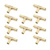 Antrader 3/8" Tee Brass Hose Barb Fitting, 3-Way PEX Pipe