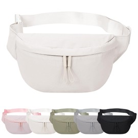 Mayoii Lightweight Bum Bag for Travel Sport Hiking Stylish Bumbags for Ladies and Bumbags for Men Water Resistant Fanny Pack for Women Waist Packs Adjustable Waist Belt (Beige, One Size)