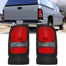 MiKaFex Tail Light Assembly Compatible With 1994-2001 Dodge Ram 1500 2500 3500 Driver and Passenger Side Rear Brake Lamps