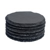 Argon Tableware Round Slate Coasters - 10cm - 6 Piece