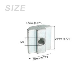 METALLIXITY Sliding T Nuts M6 Thread 10 Pcs Carbon Steel T-Groove Nuts Fasteners for 4040 Series Aluminum Extruded Profiles